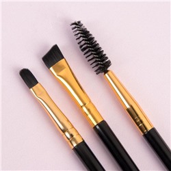 Набор кистей для макияжа SMOKY, 7 шт., чехол на молнии, чёрный