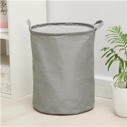 Корзина бельевая текстильная «Большая стирка», 35×45 см, серая