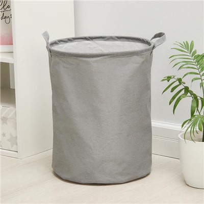Корзина бельевая текстильная «Большая стирка», 35×45 см, серая