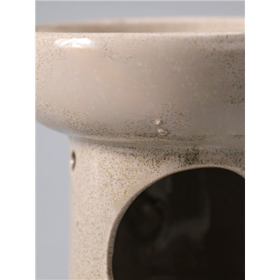 УЦЕНКА Аромалампа керамика "Меридиан" белый песок 11,5х11,5х10 см