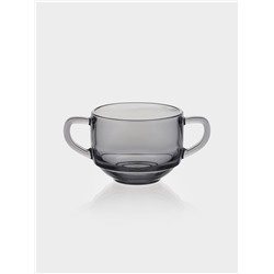 Бульонница Paşabahçe «Грей», 480 мл, стекло, с ручками, серая