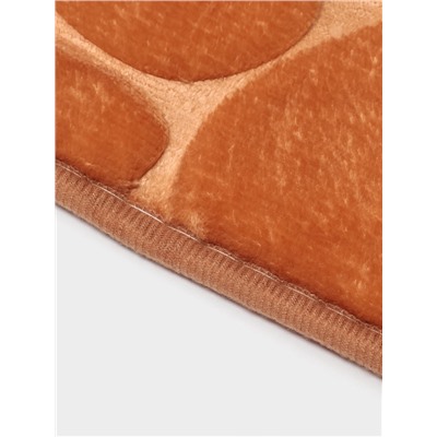 Коврики для ванной и туалета Доляна «Камни», 2 шт., 40×50, 50×80 см, бежевые