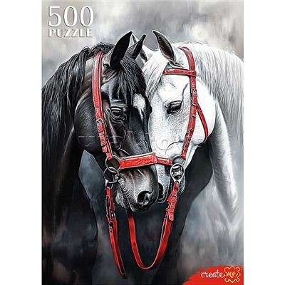 Пазлы 500 "Влюбленные лошади"