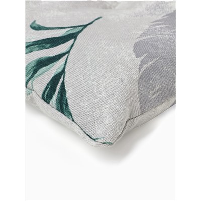 Подушка на стул «Доляна» Tropics, 42×42×7 см, серая