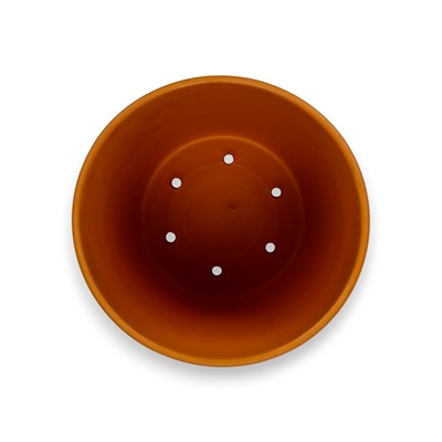 Горшок для цветов «Голландия», 4.75 л, d=21.5 см, h=19 см, керамический, с поддоном, коричневый