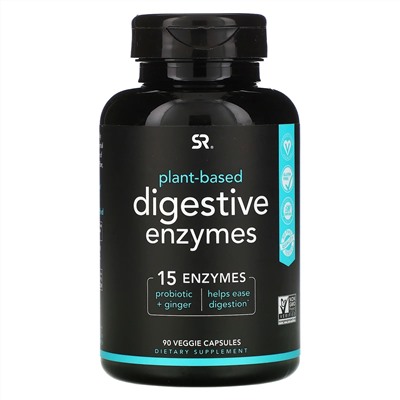 Sports Research, Digestive Enzymes, Plant-Based, 90 Veggie Capsules