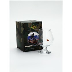 УЦЕНКА Бокал «Непробиваемый. Сухопутные», для коньяка, эмблема с пулей, 395 мл