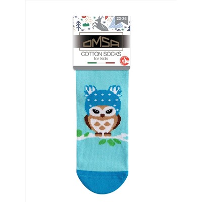 Omsa Носки OMSA kids   Calzino 21P64 плюш по стопе (совы)