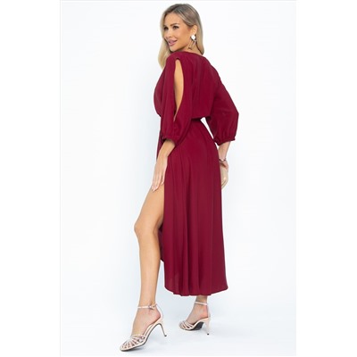 Платье Танго вдвоем (бордовое) П11824