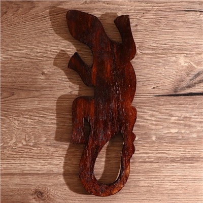 Панно «Геккон», 31×11×1 см, дерево