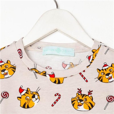 Пижама детская новогодняя KAFTAN Happy Holidays, размер 28 (86-92 см)