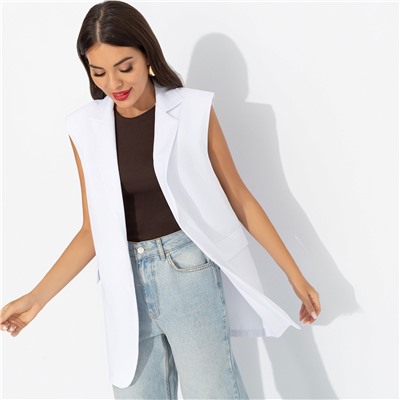 Жилет с подплечниками, Каноны глянца (белый)