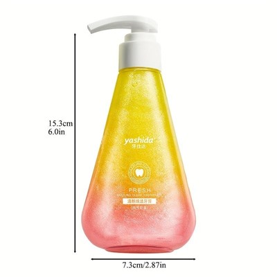 Yashida Отбеливающая гелевая зубная паста со вкусом цитруса и мяты, 220 гр