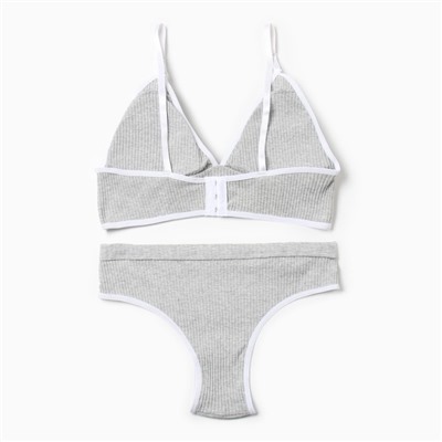 Комплект нижнего белья женский (топ, трусы) Collorista, серый, размер 46-48