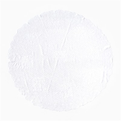 Скатерть «Доляна. Ажур», белая, d=180±5 см, 100% п/э