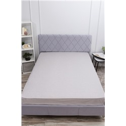 Простыня на резинке поплин Темная ночь 2-компаньон