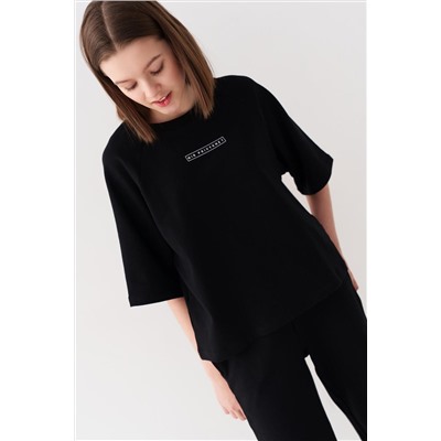 Комплект трикотажный для девочек: фуфайка (футболка), брюки PLAYTODAY, 1240280