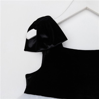 Платье нарядное для девочки KAFTAN, размер 98-104 см, белое, чёрное