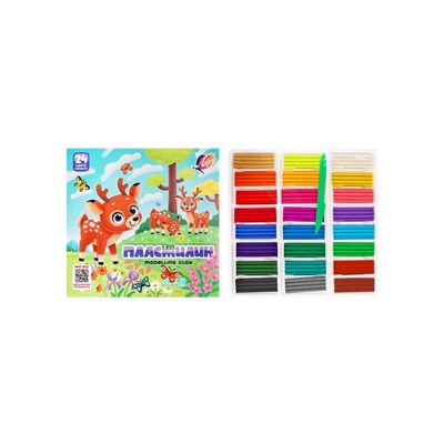 Пластилин «Луч. ZOO», 24 цвета, 360 г