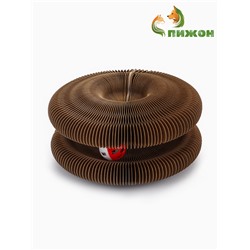 Когтеточка - игрушка «Пижон. Бублик», 11×11×7/20×11 см, гофрокартон, коричневая