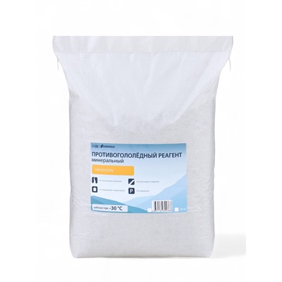 Реагент противогололёдный, пескосоль, 20 кг, работает при – 30 °C, в мешке, Greengo
