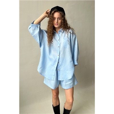 Костюм лён  SET019/17/Нимбовое облако