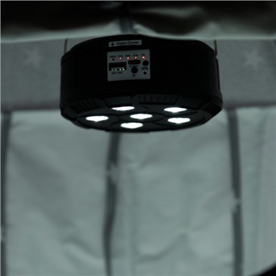 Светильник садовый «Прожектор», уличный, на солнечной батарее, 13×6×13 см, 6 LED, пульт ДУ, свечение RGBW