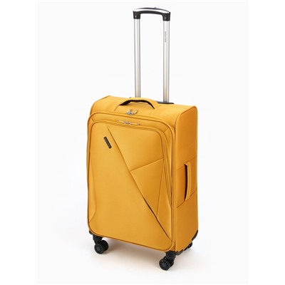 УЦЕНКА Чемодан на колёсах Bagvoyage средний 71 л (М), на молнии, 4 колеса, жёлтый