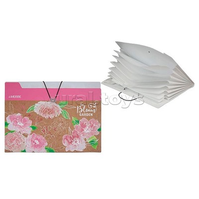 Папка с резинкой с 8-ю отделениями "Bloom Garden" A4 (330x240x16 мм) 600 мкм,