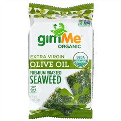 gimMe, Premium Roasted Seaweed, Extra Virgin Olive Oil, 6 Pack. 0.17 oz (5 g) Each