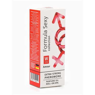 Парфюмерное масло женское с феромонами Formula Sexy Collection Amour W113, 8 мл (по мотивам Amor Amor (Cacharel)