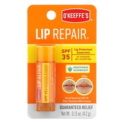 O'Keeffe's, Lip Repair, Soothing Aloeboost, SPF 35, 0.15 oz (4.2 g)