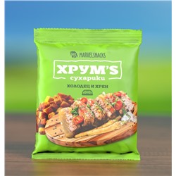 Сухарики "ХРУМ`S" со вкусом холодца и хрена, 100 г