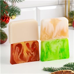 Мыло для рук 4 шт., хвойный лес, апельсин-корица, имбирный пряник, ваниль, по 80 г