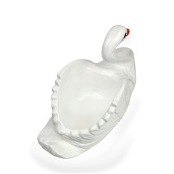 Декоративное кашпо для цветов «Лебедь», 2.5 л, 40×30×30 см, гипс