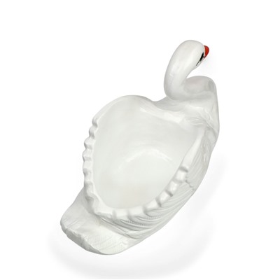 Декоративное кашпо для цветов «Лебедь», 2.5 л, 40×30×30 см, гипс