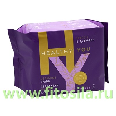 Прокладки женские гигиенические на критические дни ночные Healthy you, 7 шт