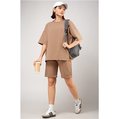 Женский костюм с шортами из футера двухнитки Happyfox