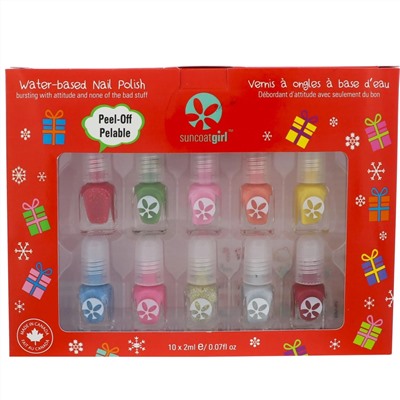 SuncoatGirl, Набор мини-лаков для ногтей Merry Mini, Mani, 10 шт.