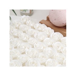 Розы мыльные белые, набор 81 шт.