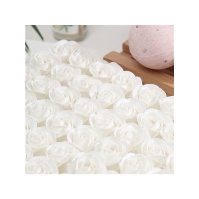 Розы мыльные белые, набор 81 шт.