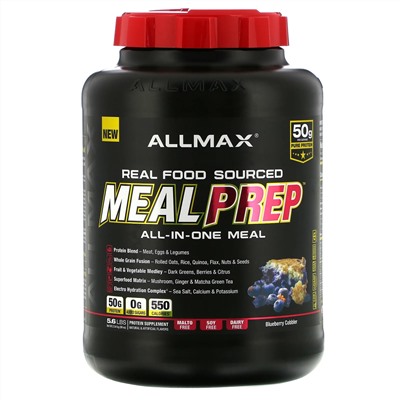 ALLMAX Nutrition, Real Food Sourced Meal Prep, All-in-One Meal, BlueBerry Cobbler, 5.6 lb (2.54 kg)