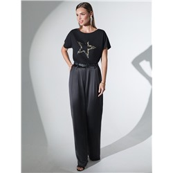 Нарядная футболка с блестящим принтом