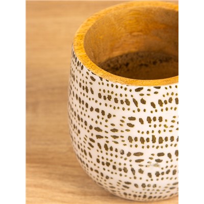 Стакан «Зебра», 10×10×10 см, дерево