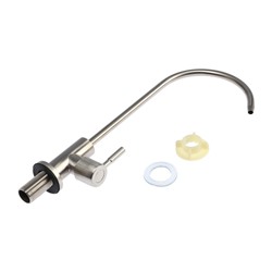 Кран для всех видов бытовых фильтров ZEIN К-04, нержавеющая сталь, сатин