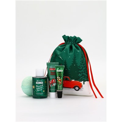 Новогодний подарочный набор косметики в мешке, зимний лес, URAL LAB