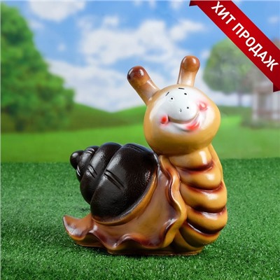 Садовая фигура из гипса «Улитка с улыбкой», 12×26×28 см