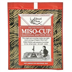 Edward & Sons, Instant Miso-Cup, Traditional with Tofu, 4 Single Servings, 1.3 oz (36 g)