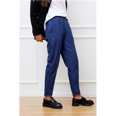 Брюки джинсовые с карманами 344 (Синий)