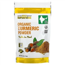 California Gold Nutrition, Superfoods, органический порошок куркумы, 4 унции (114 г)